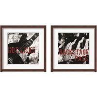 Framed 'Grunge Music 2 Piece Framed Art Print Set' border=