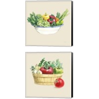 Framed 'Fresh From The Garden 2 Piece Canvas Print Set' border=