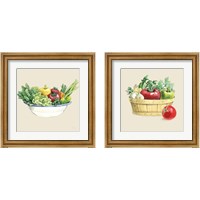 Framed 'Fresh From The Garden 2 Piece Framed Art Print Set' border=