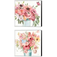 Framed Boho Bouquet 2 Piece Canvas Print Set