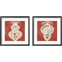 Framed 'Winter Blooms 2 Piece Framed Art Print Set' border=