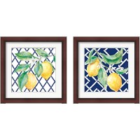 Framed 'Everyday Chinoiserie Lemons 2 Piece Framed Art Print Set' border=