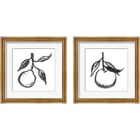 Framed Ink Orange 2 Piece Framed Art Print Set