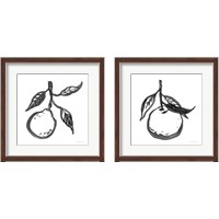 Framed 'Ink Orange 2 Piece Framed Art Print Set' border=