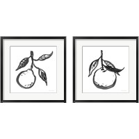 Framed 'Ink Orange 2 Piece Framed Art Print Set' border=