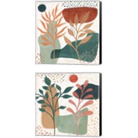 Framed 'Abstract Blossom 2 Piece Canvas Print Set' border=