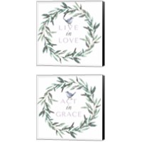 Framed 'Love & Grace 2 Piece Canvas Print Set' border=