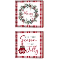 Framed 'Christmas 2 Piece Canvas Print Set' border=