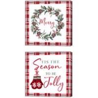 Framed 'Christmas 2 Piece Canvas Print Set' border=