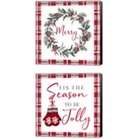 Framed 'Christmas 2 Piece Canvas Print Set' border=