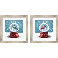 Framed Christmas Snow Globe 2 Piece Framed Art Print Set