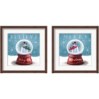 Framed Christmas Snow Globe 2 Piece Framed Art Print Set
