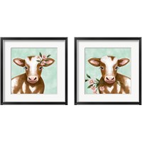 Framed Farmhouse Cow 2 Piece Framed Art Print Set