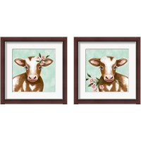 Framed Farmhouse Cow 2 Piece Framed Art Print Set