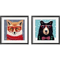 Framed 'Whimsical Animal 2 Piece Framed Art Print Set' border=