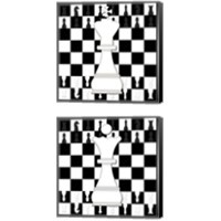 Framed 'White King & Queen 2 Piece Canvas Print Set' border=