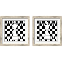 Framed White King & Queen 2 Piece Framed Art Print Set