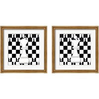 Framed White King & Queen 2 Piece Framed Art Print Set