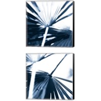 Framed 'Among Blue Palms 2 Piece Canvas Print Set' border=