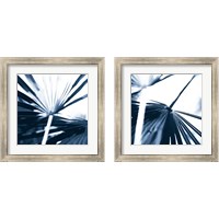 Framed 'Among Blue Palms 2 Piece Framed Art Print Set' border=