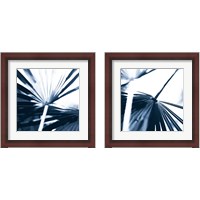 Framed 'Among Blue Palms 2 Piece Framed Art Print Set' border=