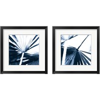 Framed 'Among Blue Palms 2 Piece Framed Art Print Set' border=