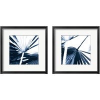 Framed 'Among Blue Palms 2 Piece Framed Art Print Set' border=