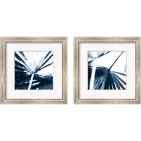 Framed 'Among Blue Palms 2 Piece Framed Art Print Set' border=