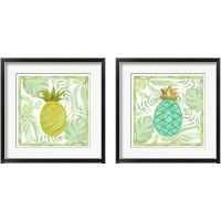 Framed Tropical Pineapple 2 Piece Framed Art Print Set