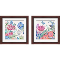 Framed 'Spring Flower Garden 2 Piece Framed Art Print Set' border=