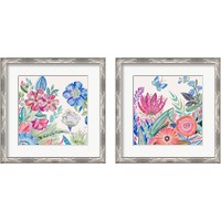 Framed 'Spring Flower Garden 2 Piece Framed Art Print Set' border=