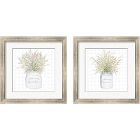 Framed 'Garden Plants 2 Piece Framed Art Print Set' border=