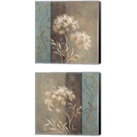 Framed 'Delicate Beauty in Blue 2 Piece Canvas Print Set' border=