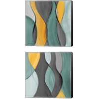Framed Coalescence in Gray 2 Piece Canvas Print Set