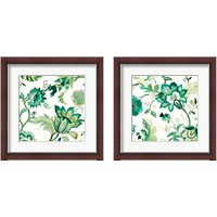 Framed Green Capri Floral 2 Piece Framed Art Print Set