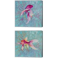 Framed Fish On Coral 2 Piece Canvas Print Set
