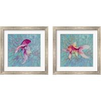 Framed 'Fish On Coral 2 Piece Framed Art Print Set' border=