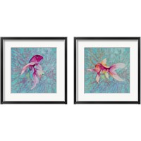 Framed 'Fish On Coral 2 Piece Framed Art Print Set' border=