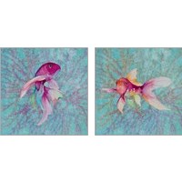Framed 'Fish On Coral 2 Piece Art Print Set' border=