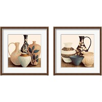 Framed 'Decorative Beige Vessels 2 Piece Framed Art Print Set' border=