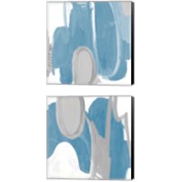 Framed 'Catching The Tempo Blue 2 Piece Canvas Print Set' border=