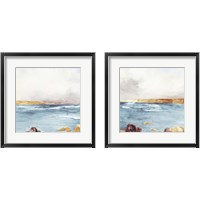 Framed 'Along The Golden Coast 2 Piece Framed Art Print Set' border=