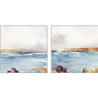 Framed 'Along The Golden Coast 2 Piece Art Print Set' border=