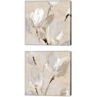 Framed 'Neutral Tulips 2 Piece Canvas Print Set' border=