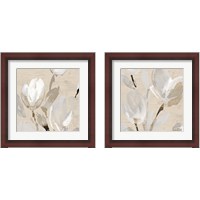 Framed 'Neutral Tulips 2 Piece Framed Art Print Set' border=