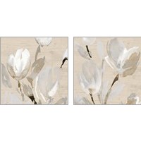 Framed Neutral Tulips 2 Piece Art Print Set