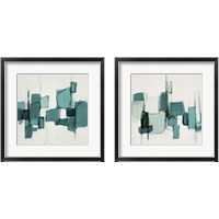 Framed Teal Cityside 2 Piece Framed Art Print Set