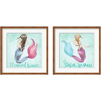 Framed 'Mermaid 2 Piece Framed Art Print Set' border=