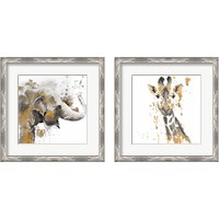 Framed Safari Animal with GoldSeries 2 Piece Framed Art Print Set