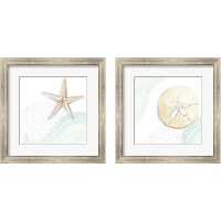 Framed Turquoise Sea Life 2 Piece Framed Art Print Set